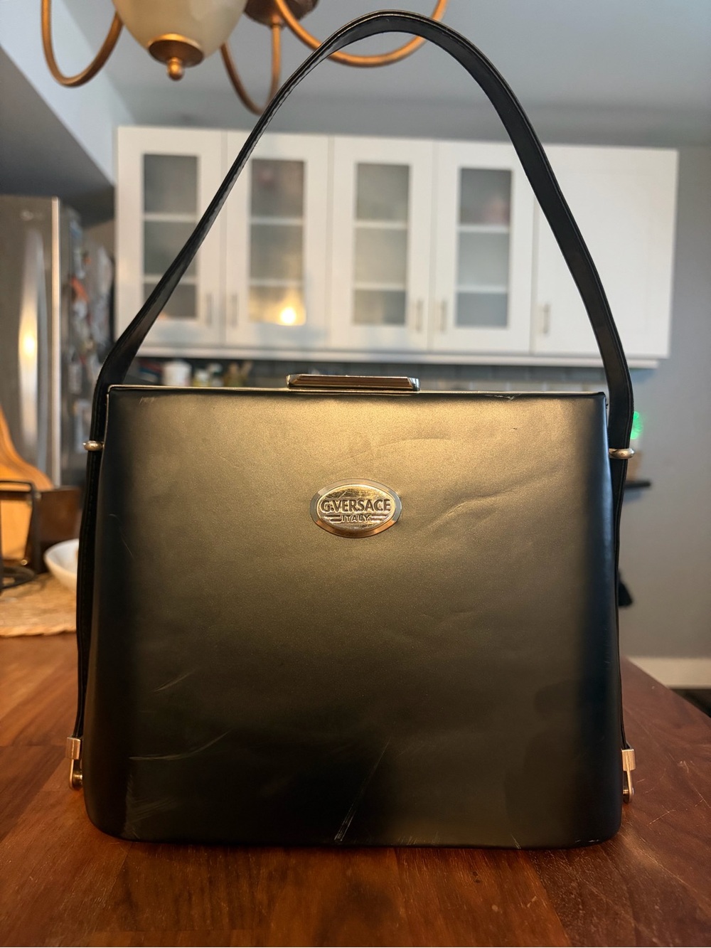 Gianni Versace vintage hard bucket bag